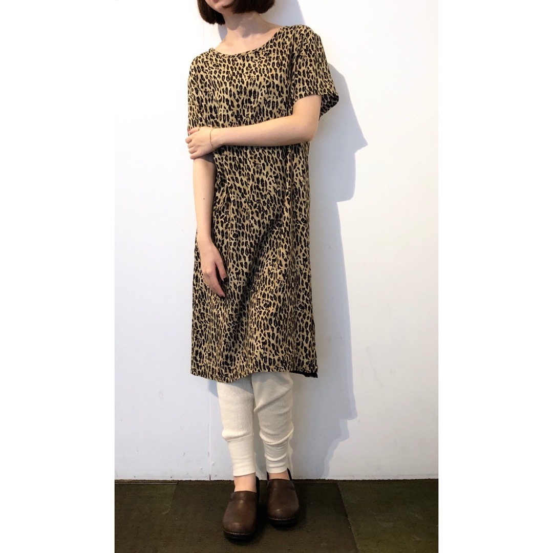 Vintage Leopard Rayon Shift Dress レオパードレーヨンワンピース Sugar Spun Sister Vintage Used