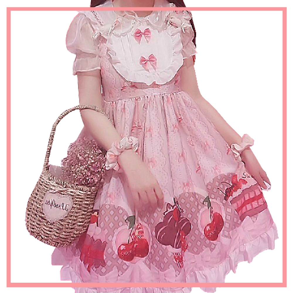 ロリィタスイートジャンパースカート ピンク Black Lotus