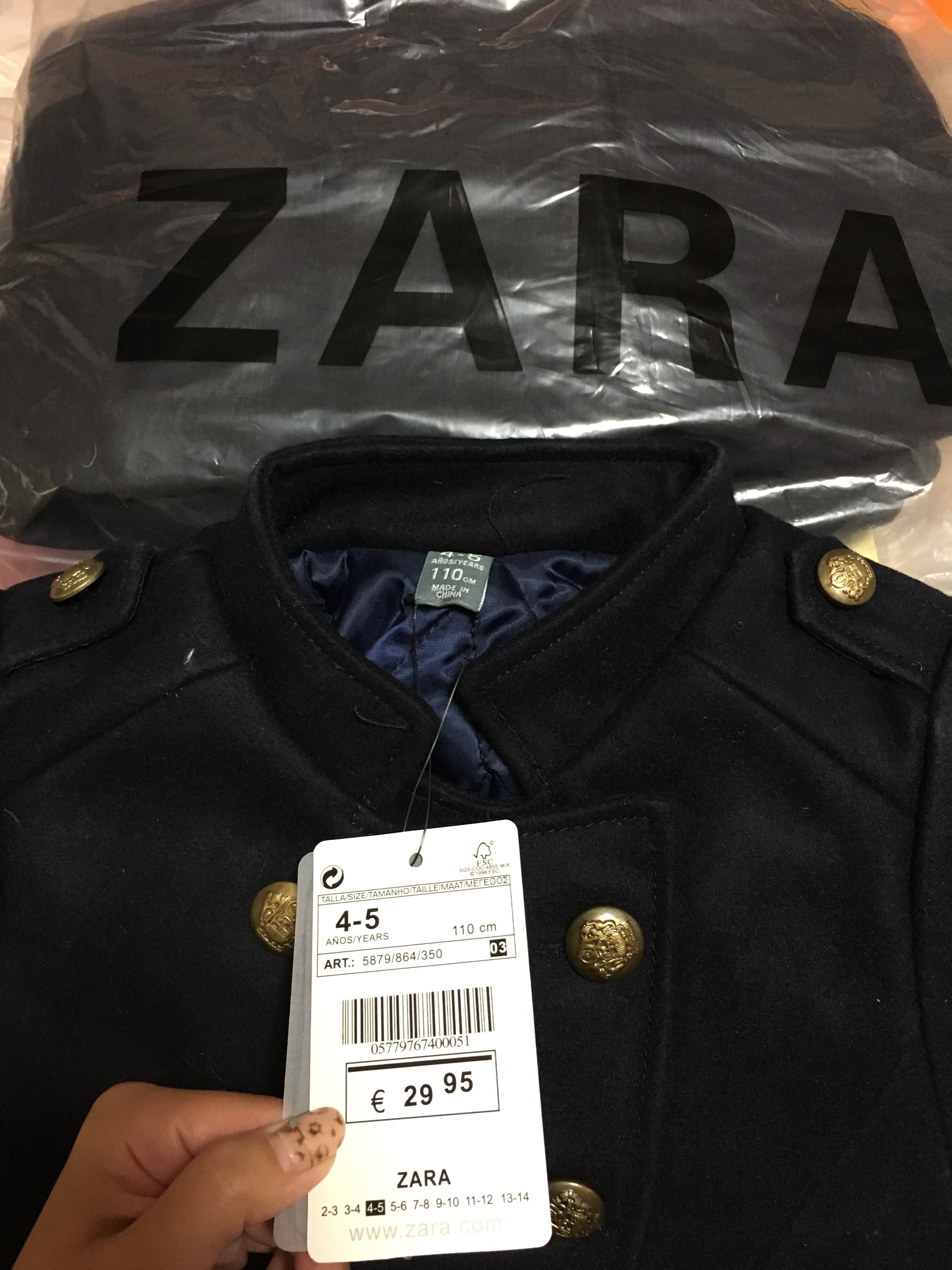 Sale Zaraナポレオンジャケットコート 在庫限り Rejina