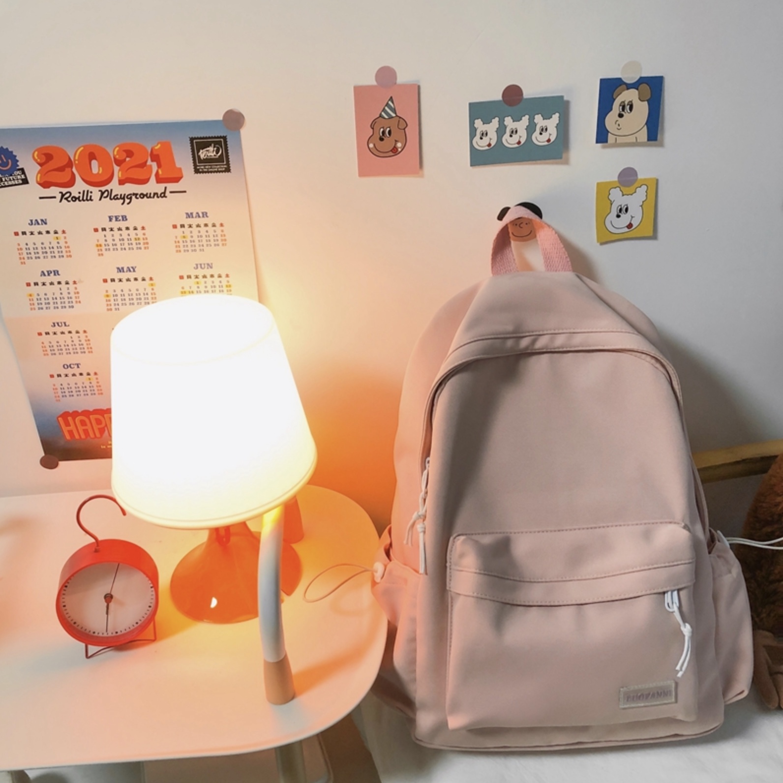韓国っぽ くすみカラーが かわいい バックパック リュック シンプル 通学 通勤 マザーズバッグ 大容量 おしゃカワ Lamitte Deco トレンド 韓国ファッション ショップ