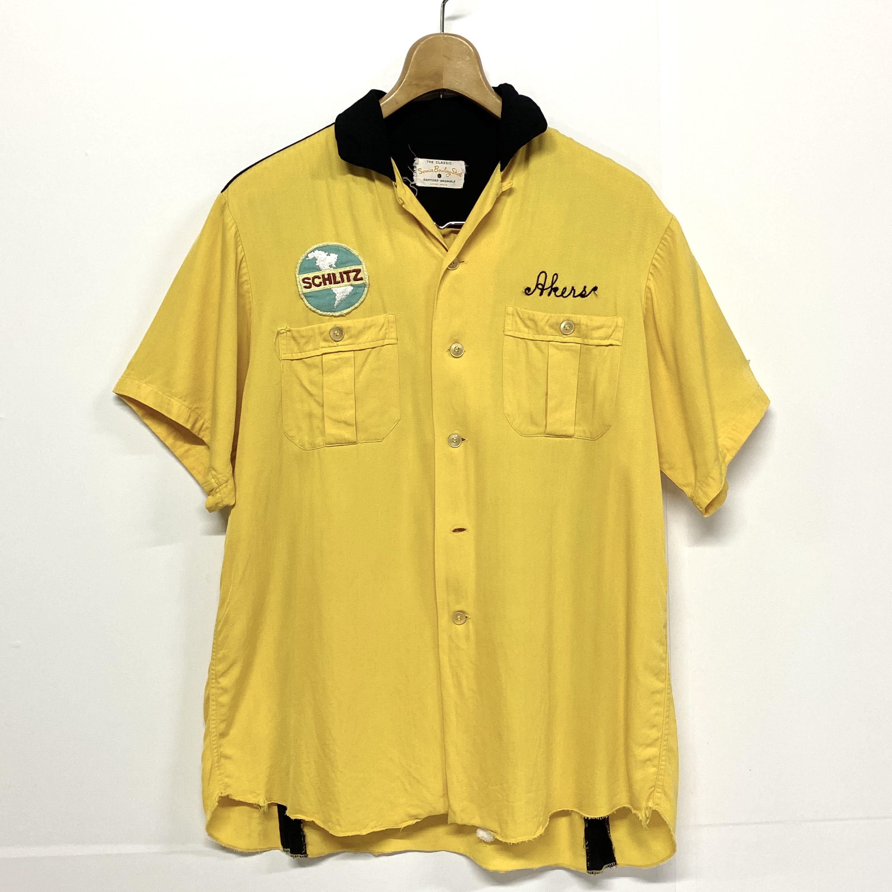 50 60年代 Servicebowlingshirt ボーリングシャツ ボウリングシャツ メンズ ヴィンテージ 半袖シャツ All15 Cave 古着屋 公式 古着通販サイト