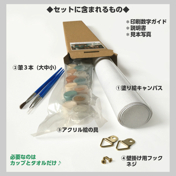 Roman Bicycle アクリル絵の具で作る 数字で塗り絵 油絵風 30x40cm フレーム無し 3 400 Hashi Life