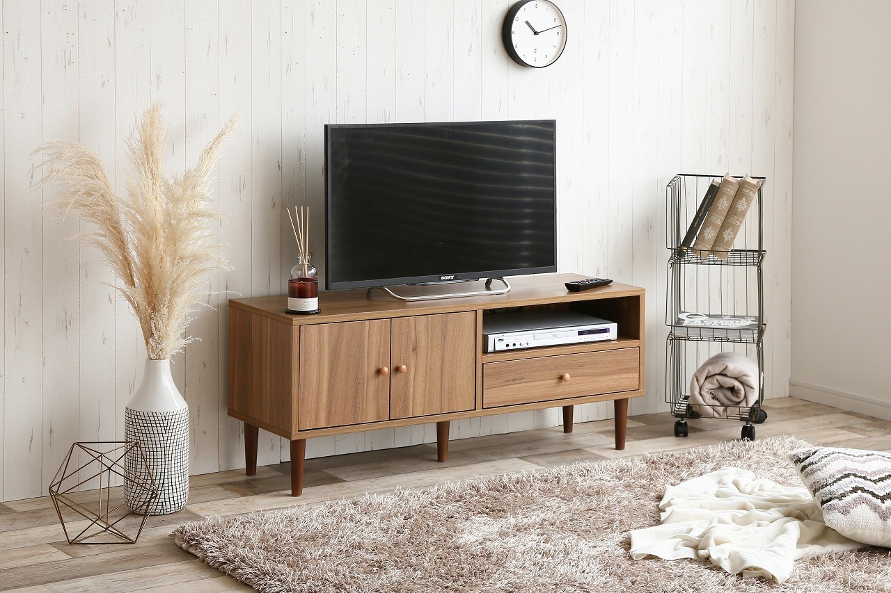 お部屋に馴染むシンプルデザインのテレビボード ブラウン ホワイト Tkskshop 送料無料