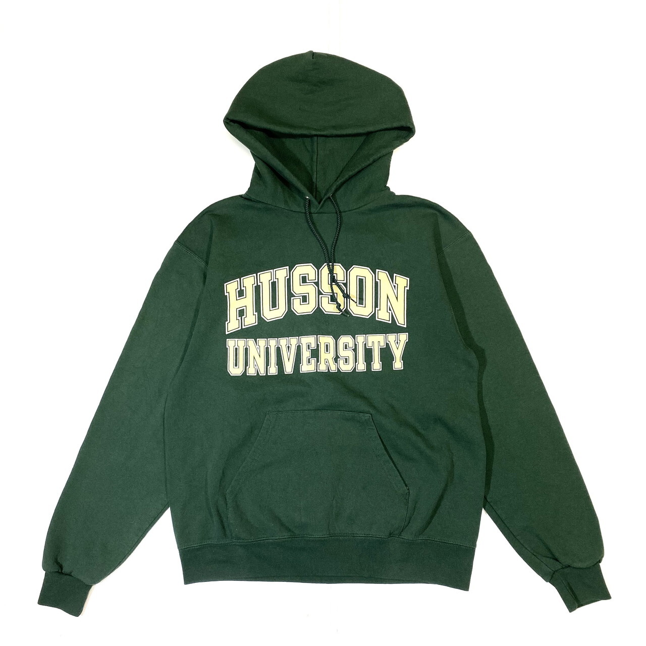 チャンピオン カレッジ スウェットパーカー メンズm 古着 Husson University Champion プルオーバー グリーン パーカー Cave 古着屋 公式 古着通販サイト