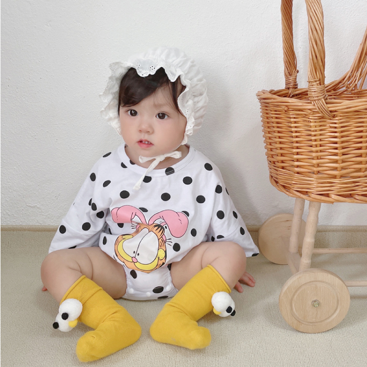 70 100 ロンパース ドット柄 キャラクター ベビー服 女の 韓国版 男の子 ベビー 子供服 Q Toworld キュートワールド 子供服 メール便は何点でも送料の合計は280円