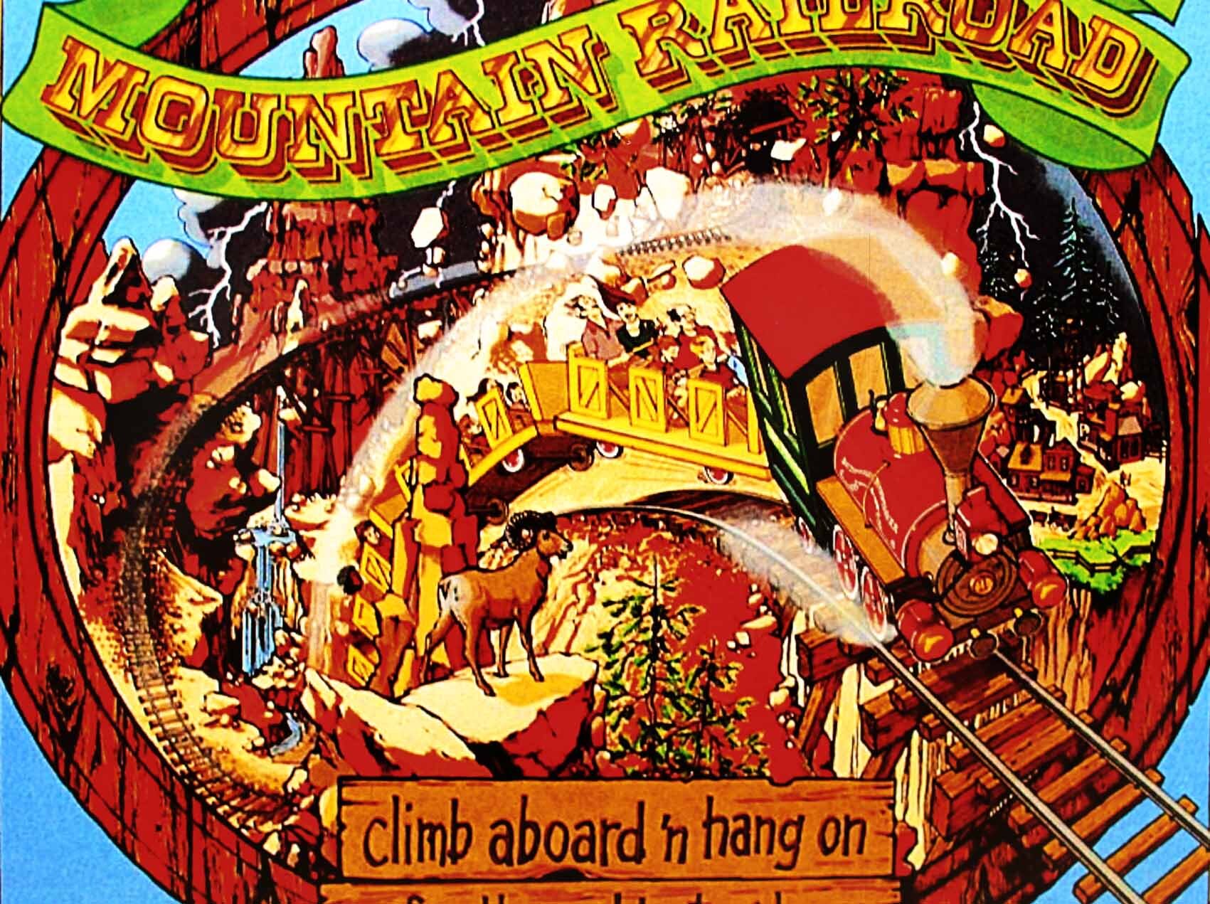 ディズニー テーマパーク フロンティアランド ビッグサンダー マウンテン 展示用フック付ポスター ディズニー絵画 ポスター