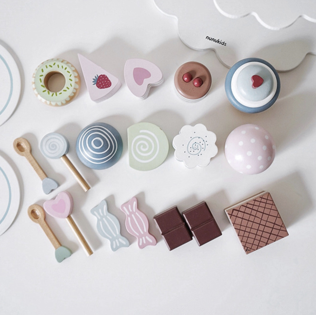 送料無料 キッズ ベビー 木製 おもちゃ 玩具 パステル ままごと ケーキ ケーキタワー ドーナッツ キャンディ スイーツ ロールケーキ 誕生日 赤ちゃん 子供 木のおもちゃ 女の子 かわいい おしゃれ くすみカラー La Preference