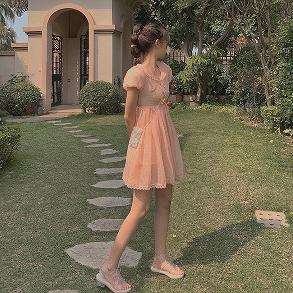 シアーフレアミニワンピース V Lily Boutique リリーブティック