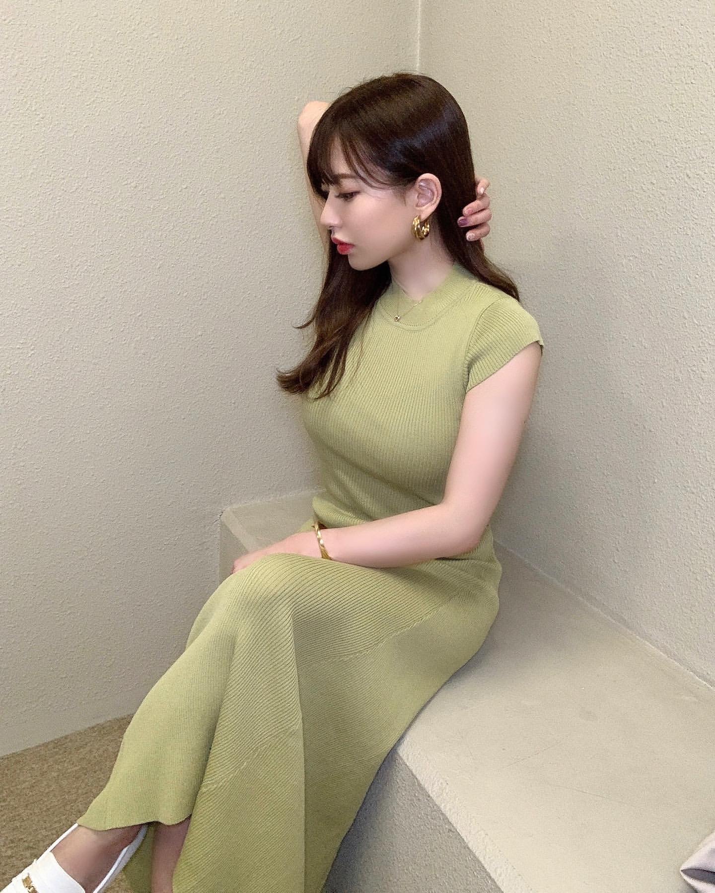 3日でお届け リブロングワンピースsto165 Stella Tokyo