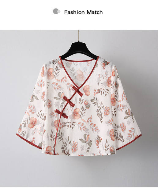 花柄チャイナワンピースセットアップ Dolly Clock