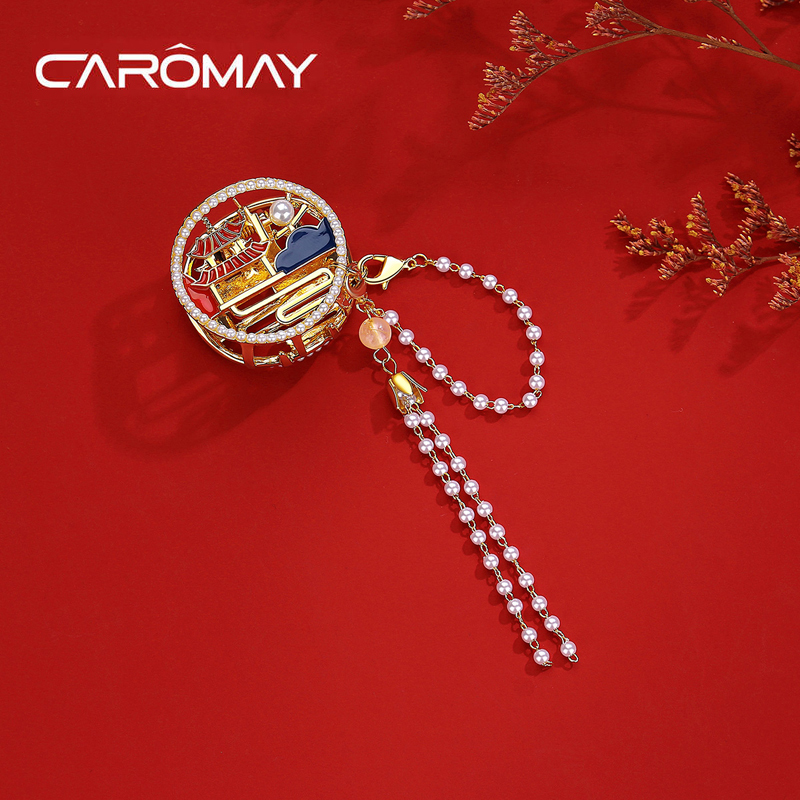 Caromayシリーズ チャイナ風髪飾り 可愛い 挟むタイプ 真珠 合わせやすい プレゼント 誕生日 通勤 Ol デート Elegant