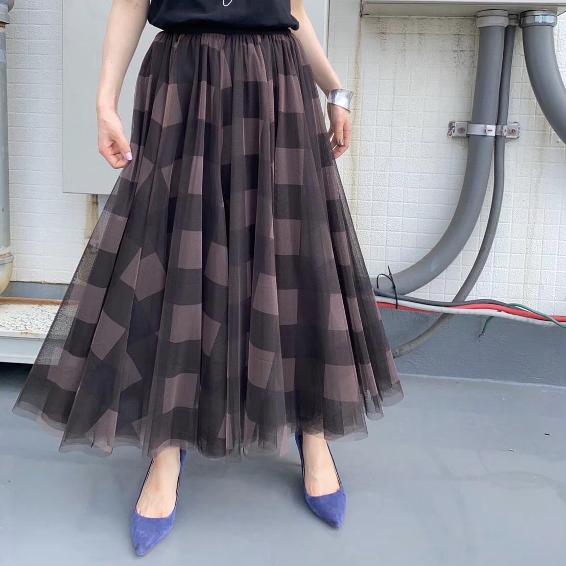 12月スーパーsale 15 Off チェック柄チュールスカート
