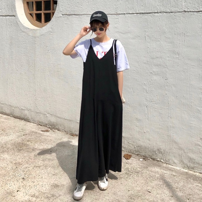ジャンプスーツ ハイウエスト ワイドレッグパンツ ワンピース 10代 代 30代 春 夏 新作 大人 韓国ファッション おしゃれ オシャレ キュート レディース インスタ映え デート 最強デザイン 人気沸騰 お買い得 トレンド カジュアル 普段着 デイリー 通学 通勤 お出かけ
