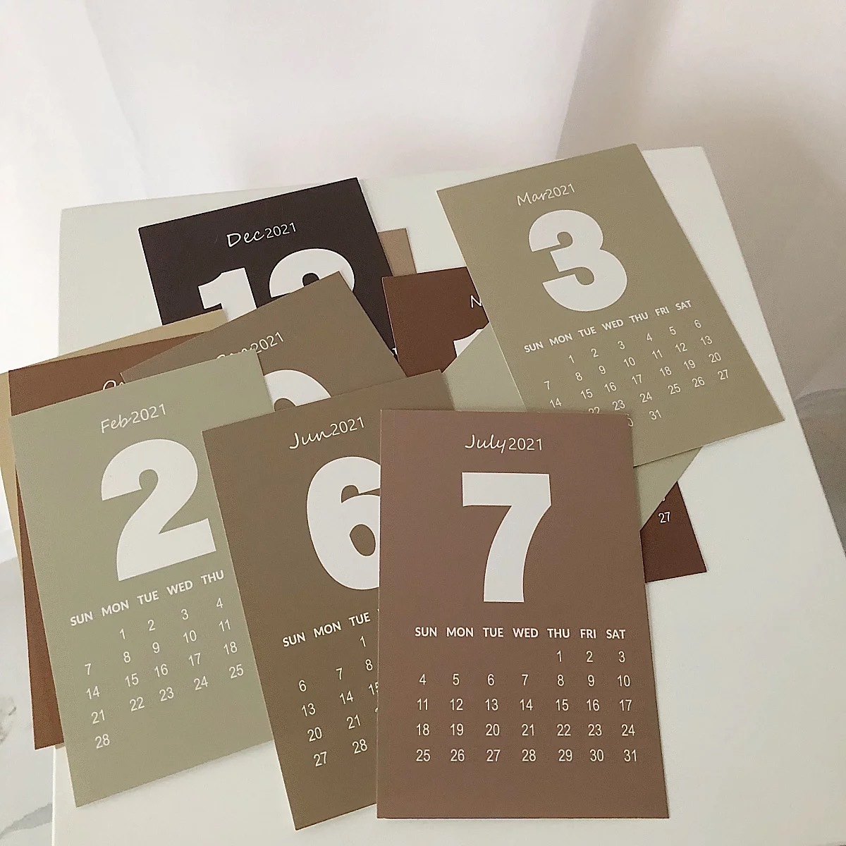 21年カレンダー 韓国インテリア雑貨 Hwa