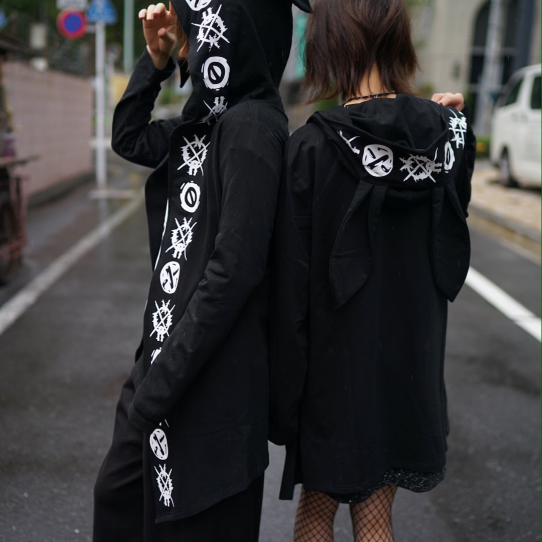 うさ耳フード付きロングカーディガン Nier