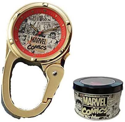 Marvel カラビナ 懐中時計 専用box付き マーベル アイアンマン 時計 腕時計 ファッション グッズ Gold プライズ アミューズメント雑貨のホビーポート