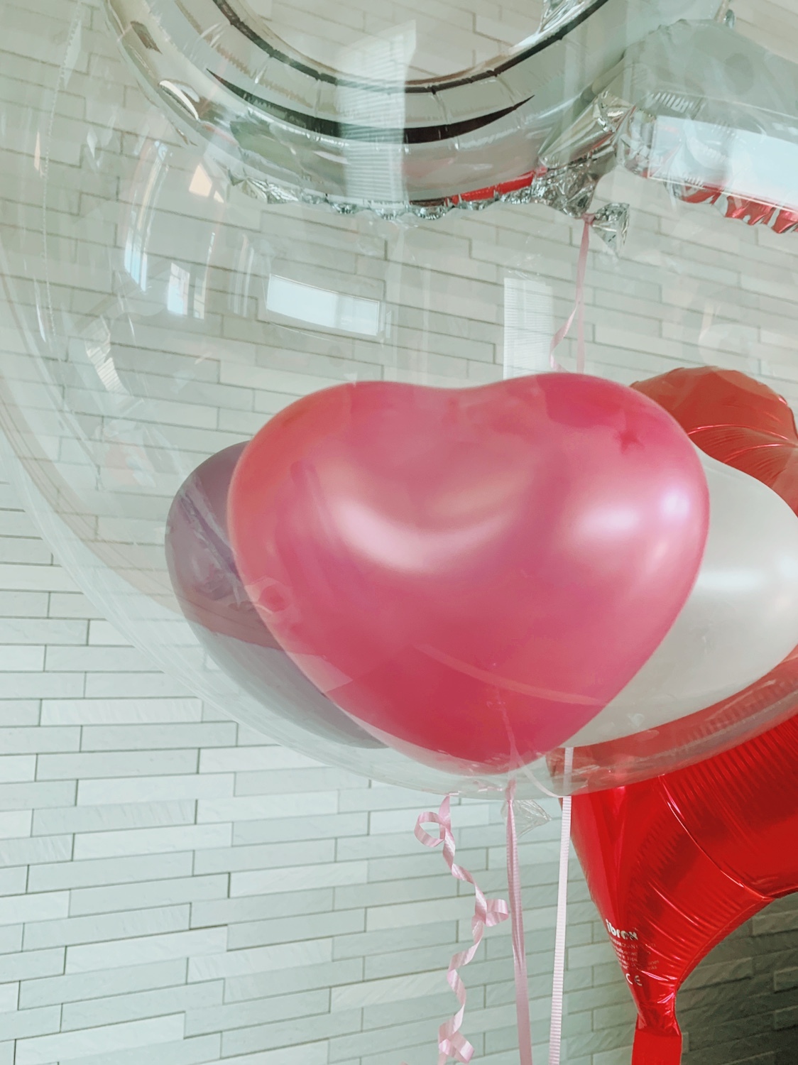 Hr 5 直接お渡しのみ ウェディングヘリウム入りアレンジバルーン リングのバルーンがかわいい バルーンギフト See Balloon