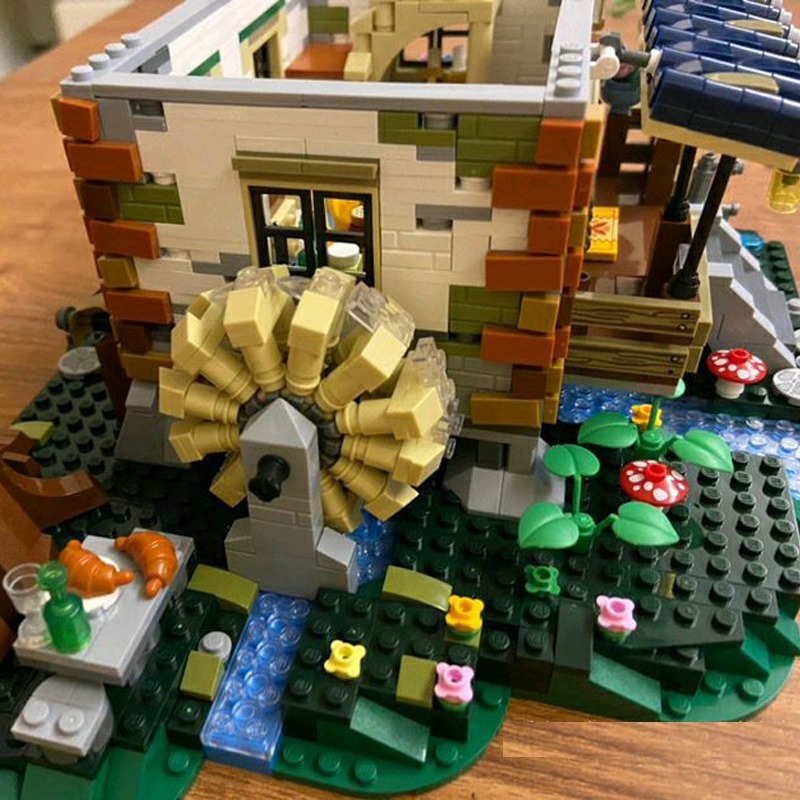 ツリーハウス 水車 レゴ互換 ブロック 教育 木 レンガセット ビルディングブロック General0stor