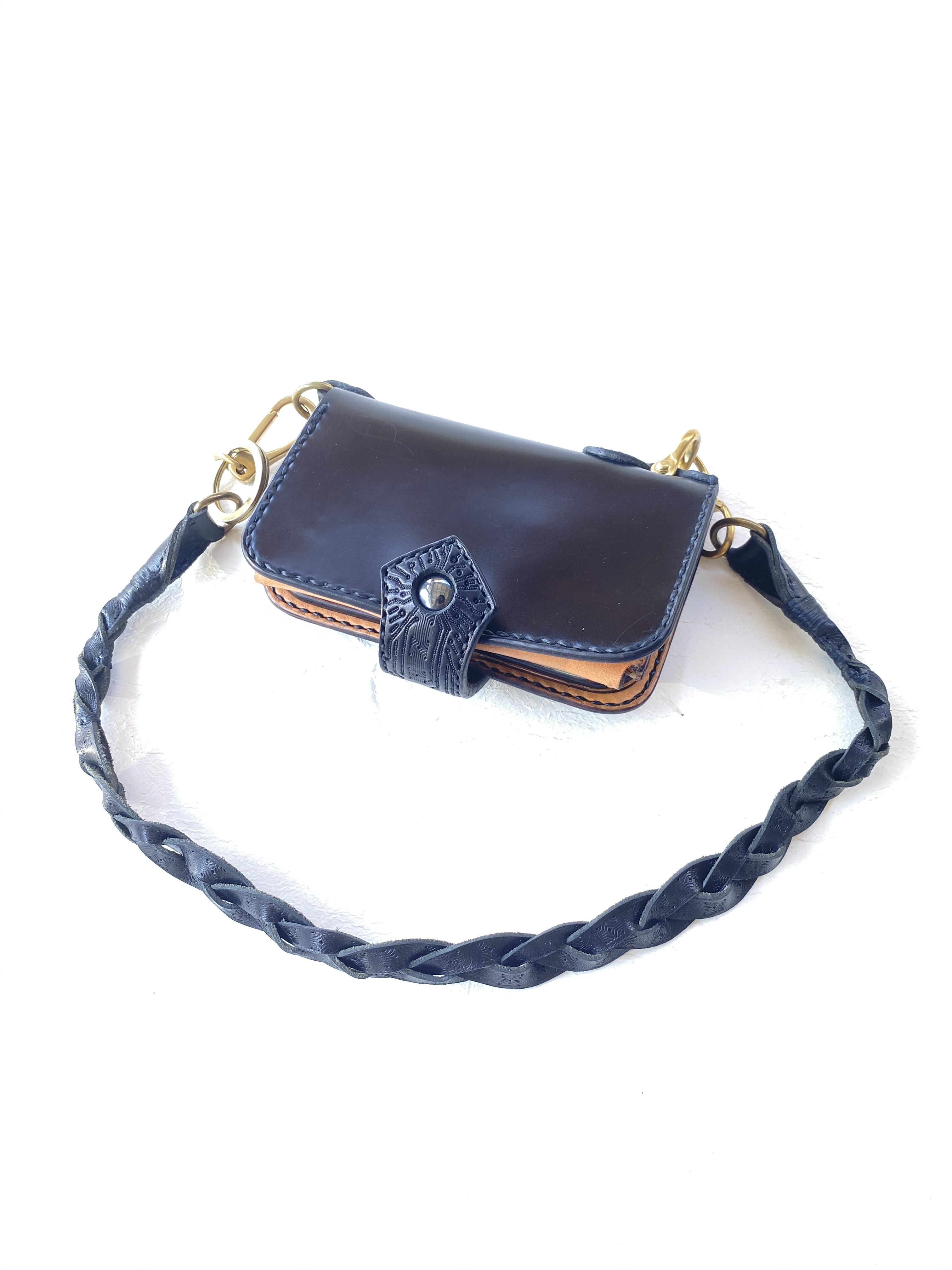 ハンドバック型 ミドルウォレット 送料無料 Leather Craft Chaos13