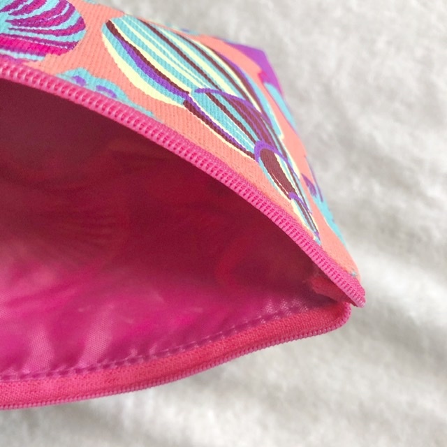 コスメポーチ S シェルコーラルピンク ピーチホワイトタッセル na カラフル ポーチ ヨガマットバッグ