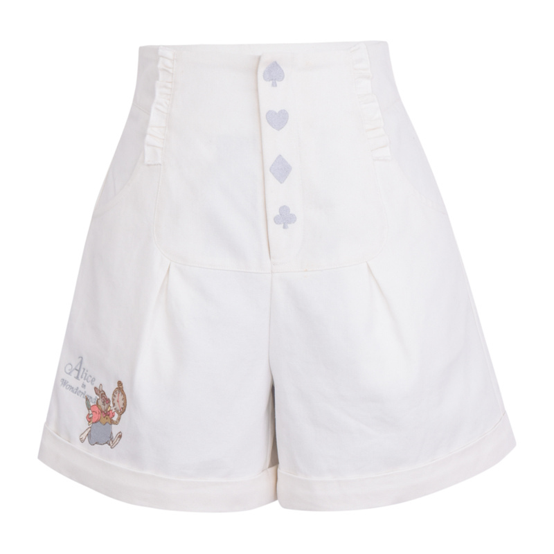 508 レディース ディズニー アリス 公認 ロリータ ハイウエスト ショートパンツ Ehrnrf Lachouette 508 レディース ディズニー アリス 公認 ロリータ ハイウエスト ショートパンツ Ehrnrf Lachouette