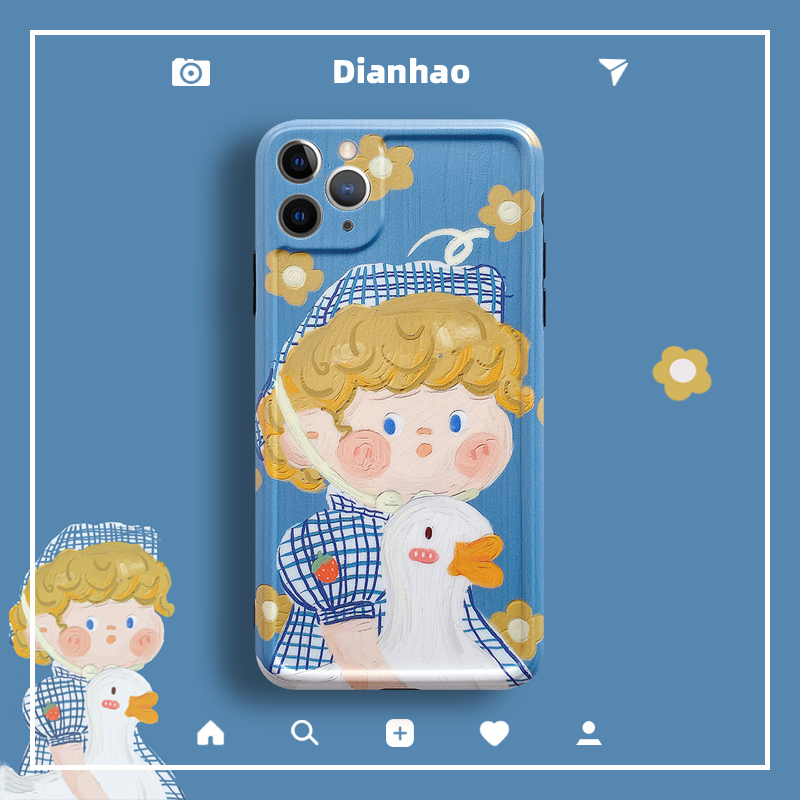 Dianhaoシリーズ 携帯ケース 可愛い ブルー 青 Iphone 12 12mini 12pro 12promax 11 11pro 11promax Xr X Xs Xs Max 7 8 Plus Elegant