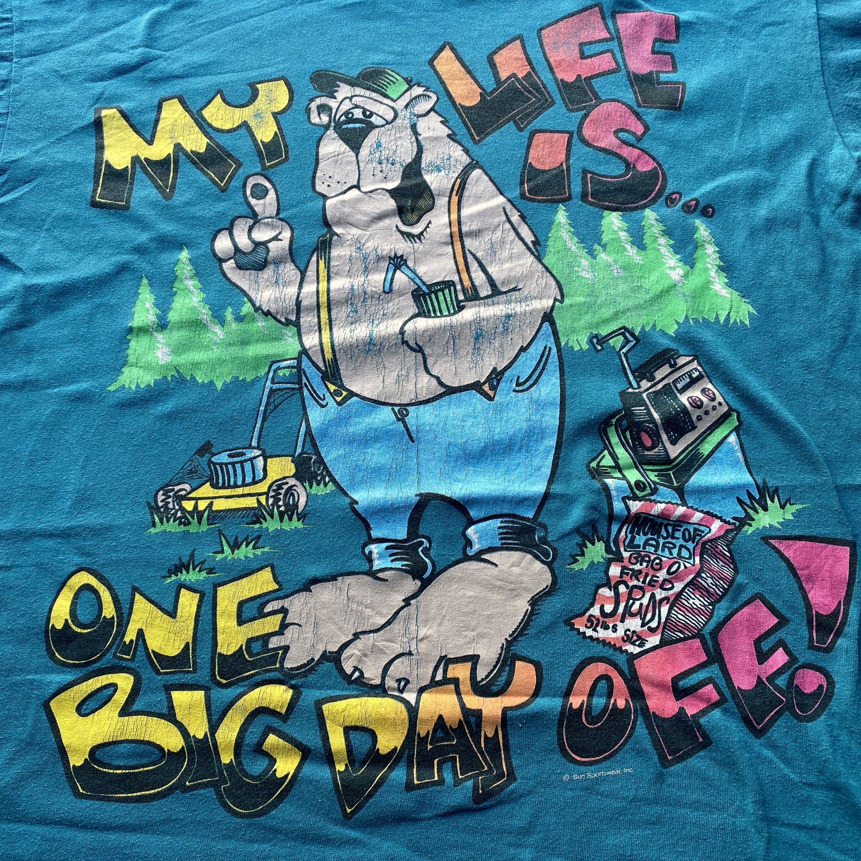 90年代 Sun Sportswear プリントtシャツ キャラクターtシャツ ヴィンテージ メンズ レディース 古着 Tシャツ Al Sa Cave 古着屋 公式 古着通販サイト