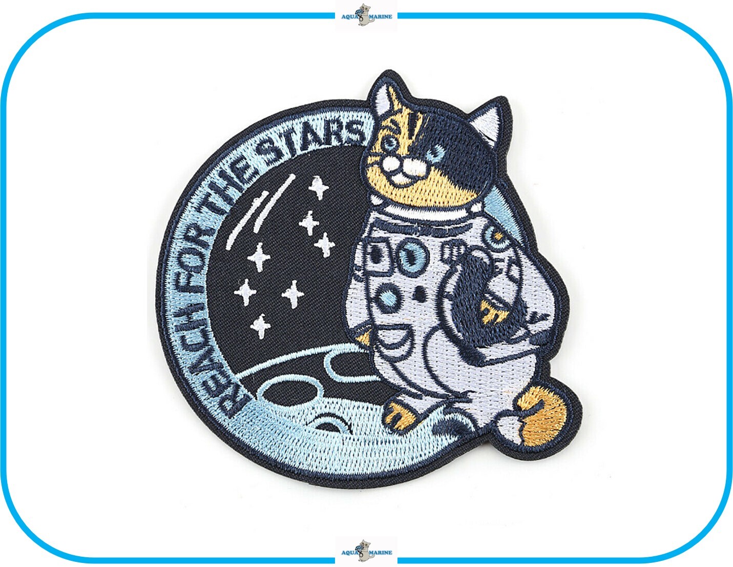 Es アップリケ 刺繍 ネコ 宇宙飛行士 猫 ねこ ハンドメイド 材料 素材 手芸 服飾 可愛い デザイン インポート アイロン ワッペン 動物 Onlineshop Aquamarine