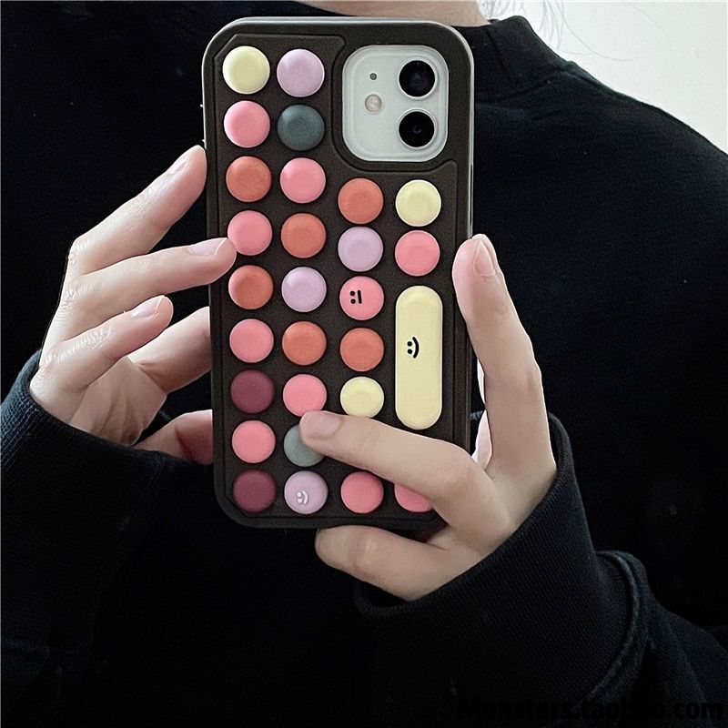 送料無料 ぷっくり立体的 Iphoneケース キーボード風 カラフル スマホカバー ニコちゃん ポップ 可愛い Lamitte Deco トレンド 韓国ファッション ショップ