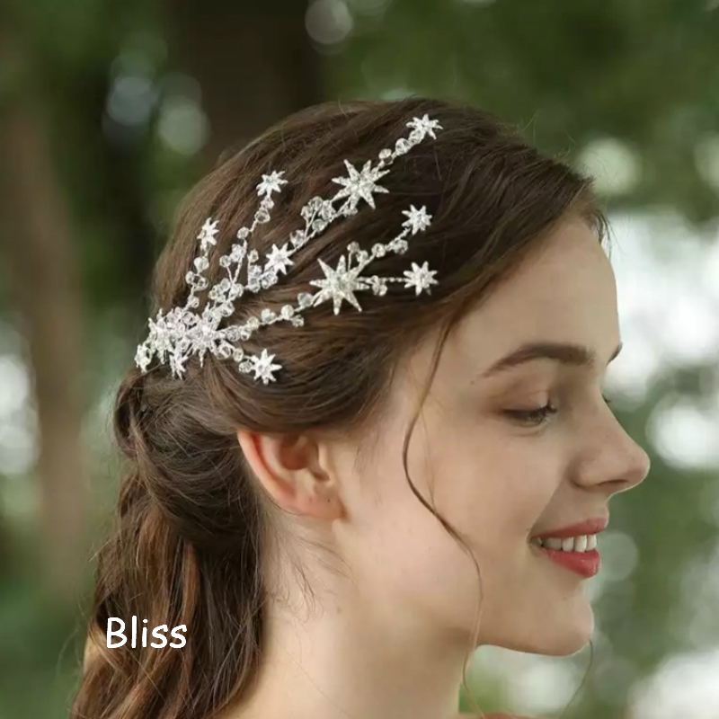 ウェディング アクセサリー スター ヘア アクセサリー バレッタ ブライダル 髪飾り ブライダルセレクトショップ Bliss