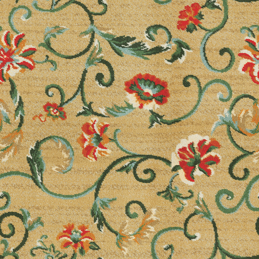 在庫限り ラグマット リゾート風唐草柄 Gloss