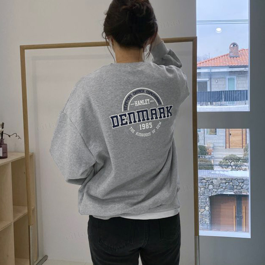 Y 17 Denmarkロゴスウェット グレー 0129 Cittaa チッタ 韓国レディースファッション通販