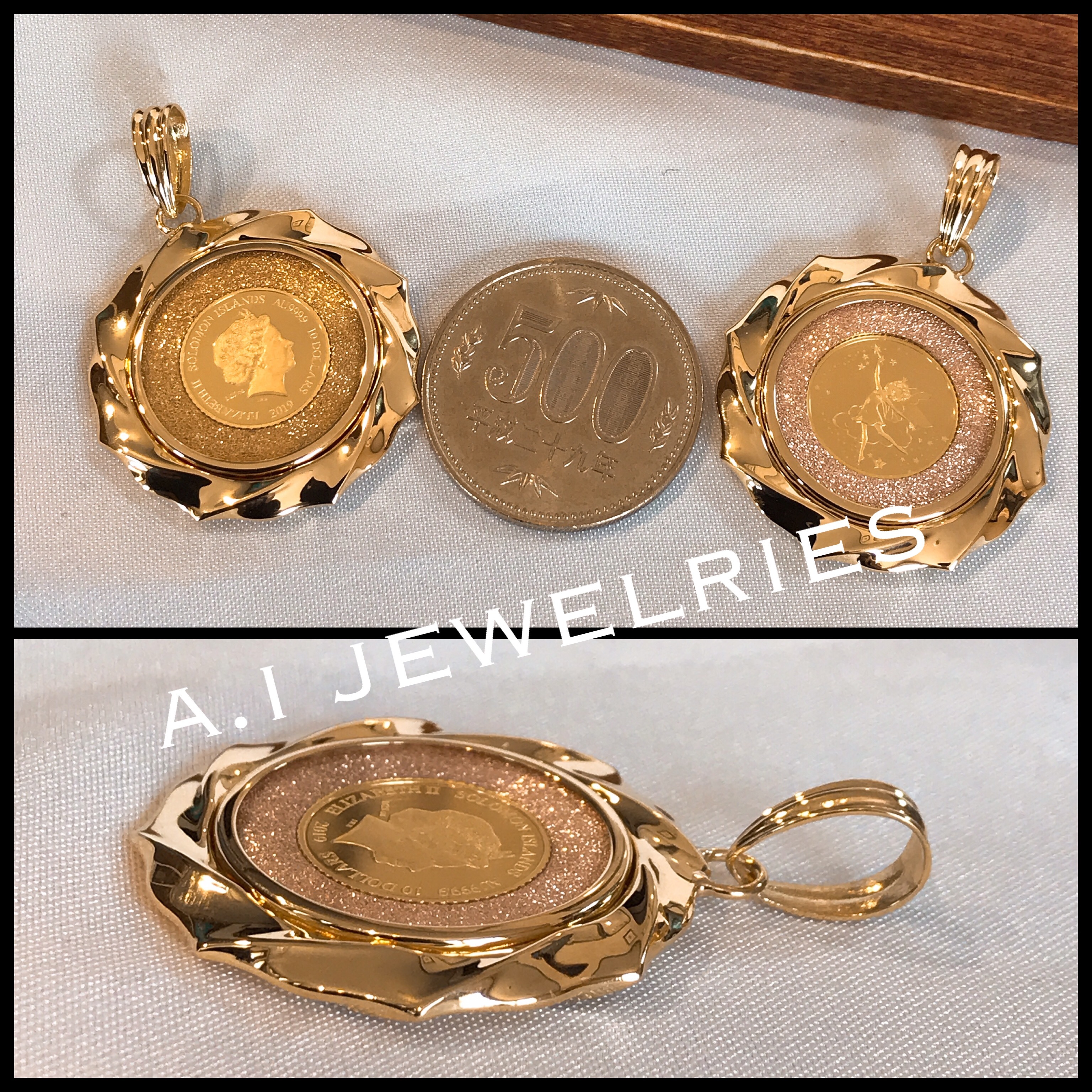 K18 純金コイン ペンダント フェアリー Fairy 妖精 デザイン コイン 1 25オンス 18金 Pure Gold Coin 1 25oz Pendant A I Jewelries エイアイジュエリーズ