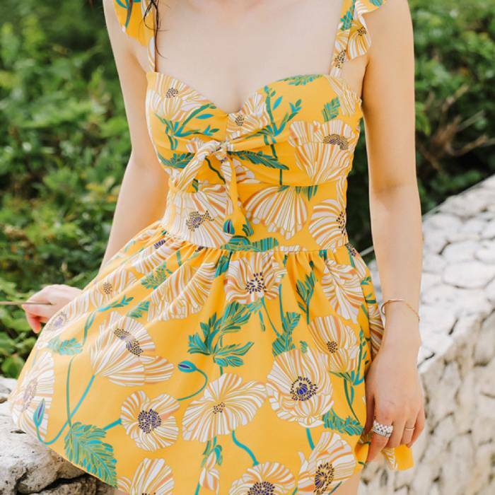 水着 ワンピース水着 体型カバー フリル スカート 花柄 お揃い 海岸 プール 温泉 リボン 韓国 可愛い レヂィース カップル デート Me Too