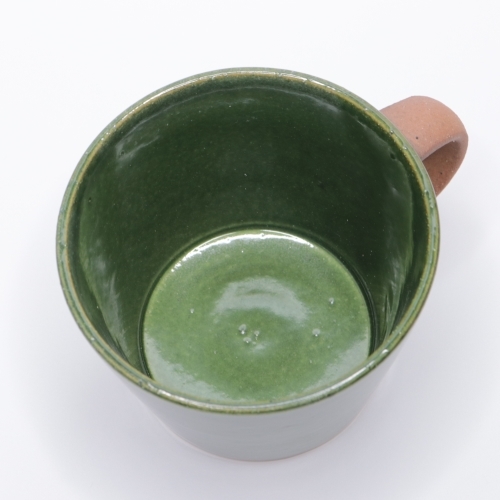 マグカップ おしゃれ グリーン 陶器 美濃焼 コーヒーカップ 湯呑 デカマグ 緑 カフェ 雑貨屋リエット