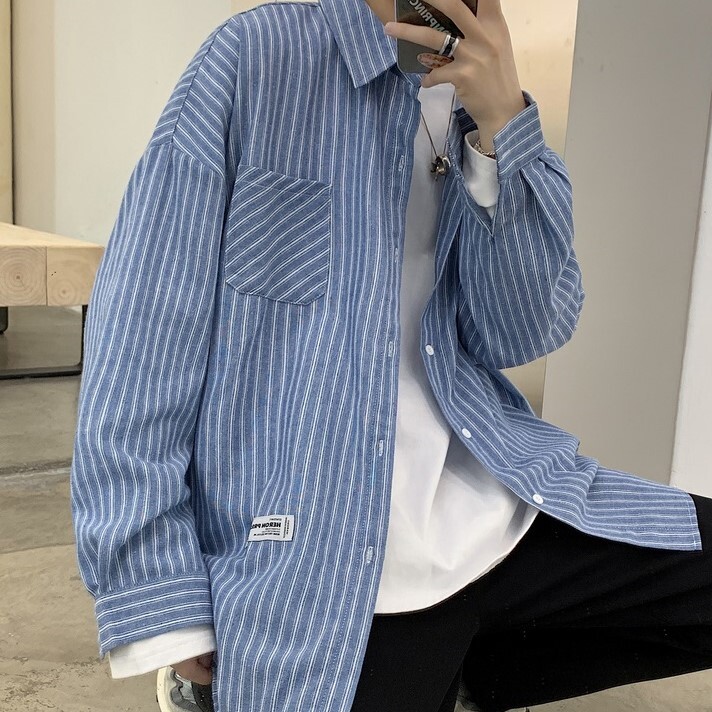 ワンポケットストライプシャツ Bl8044 Beep 韓国メンズファッション通販サイト
