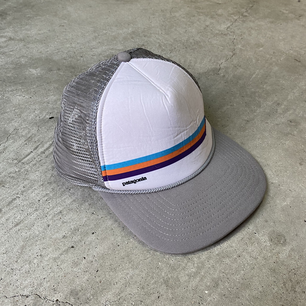 Patagonia パタゴニア ロゴ メッシュキャップ グレー 灰色 メンズ レディース 古着 帽子 Cave 古着屋 公式 古着通販サイト