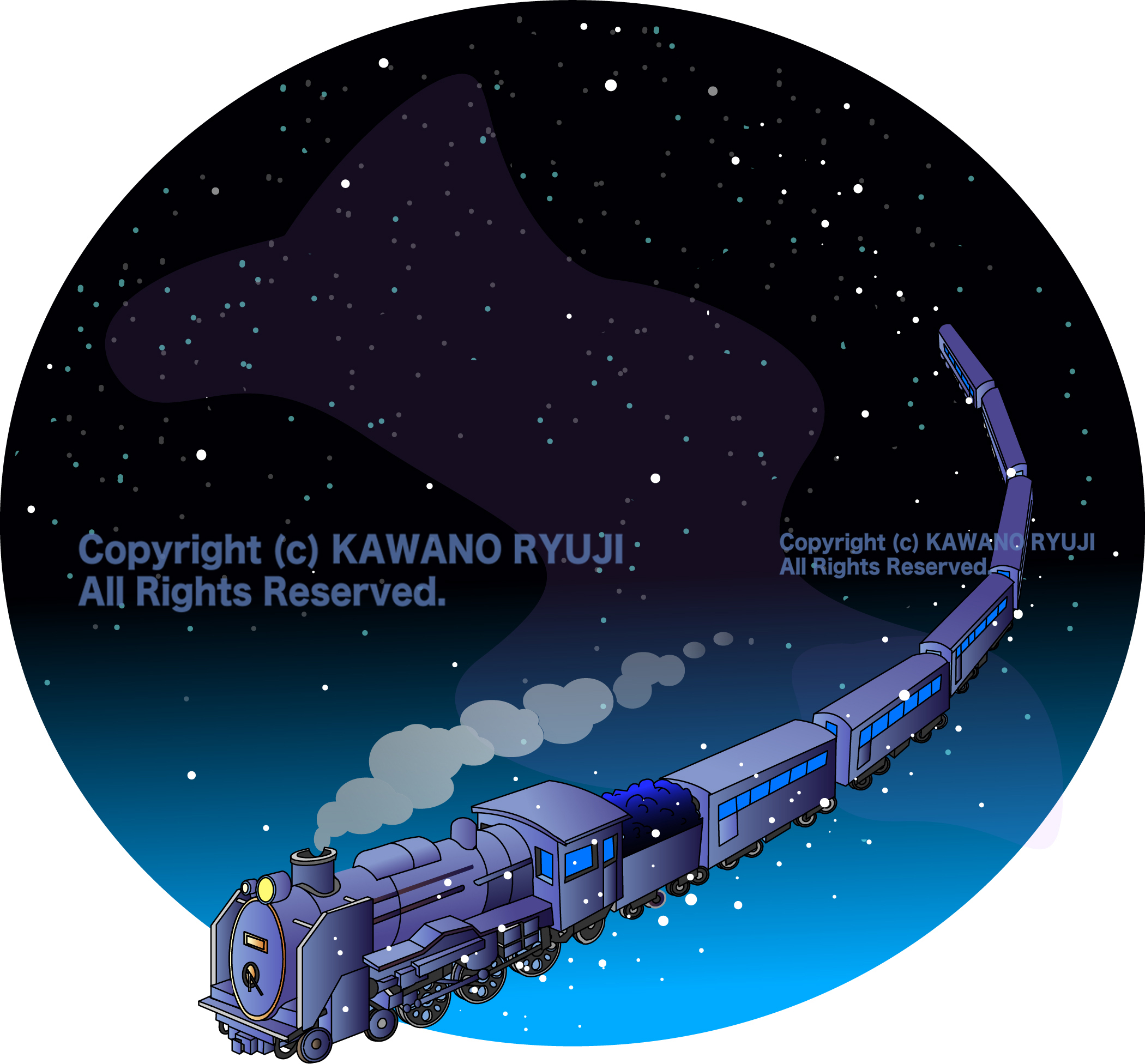 銀河鉄道 Ai ベクターデータ Kawano ストックイラスト直販所