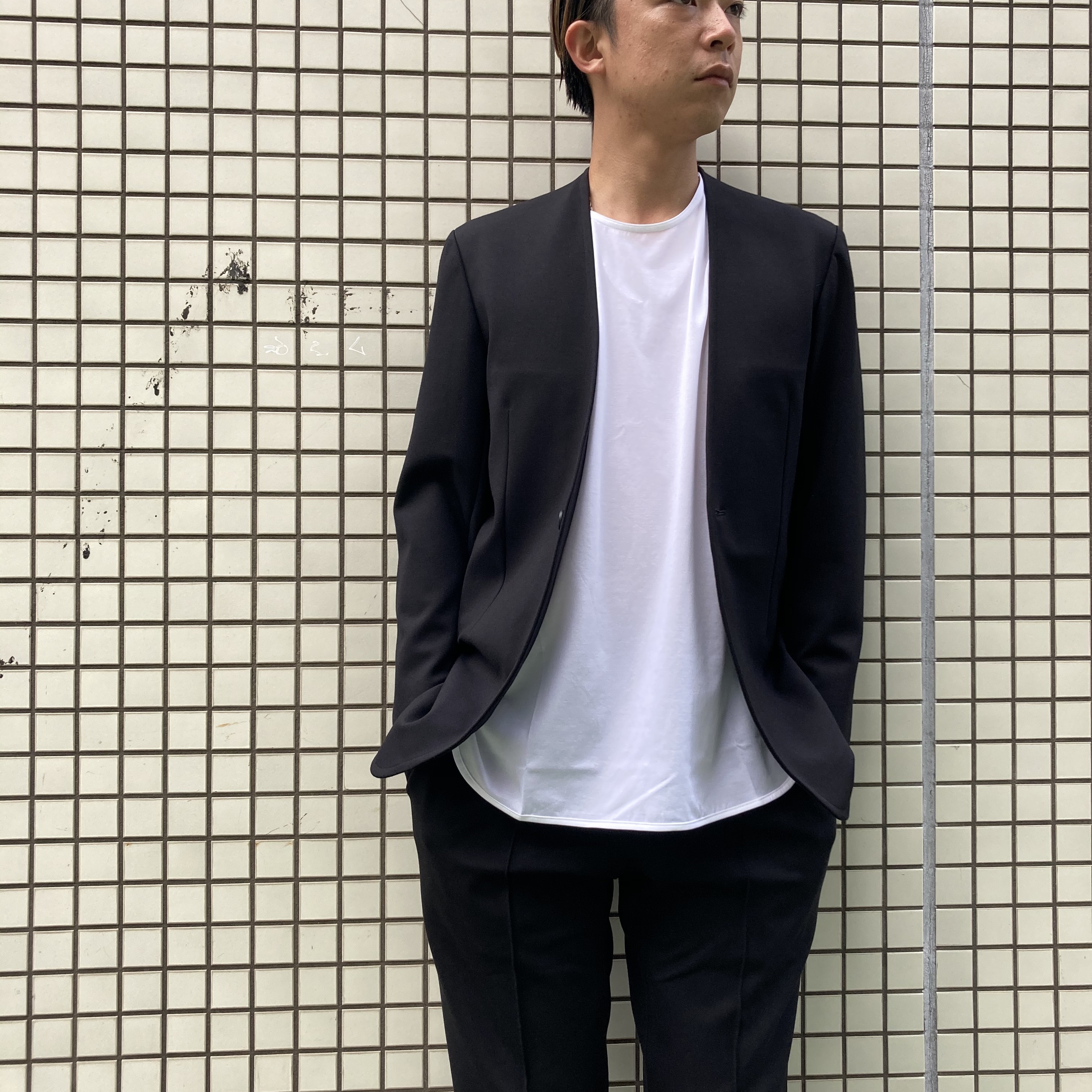 専用 21SS Maison Margiela NO COLLAR JACKET-