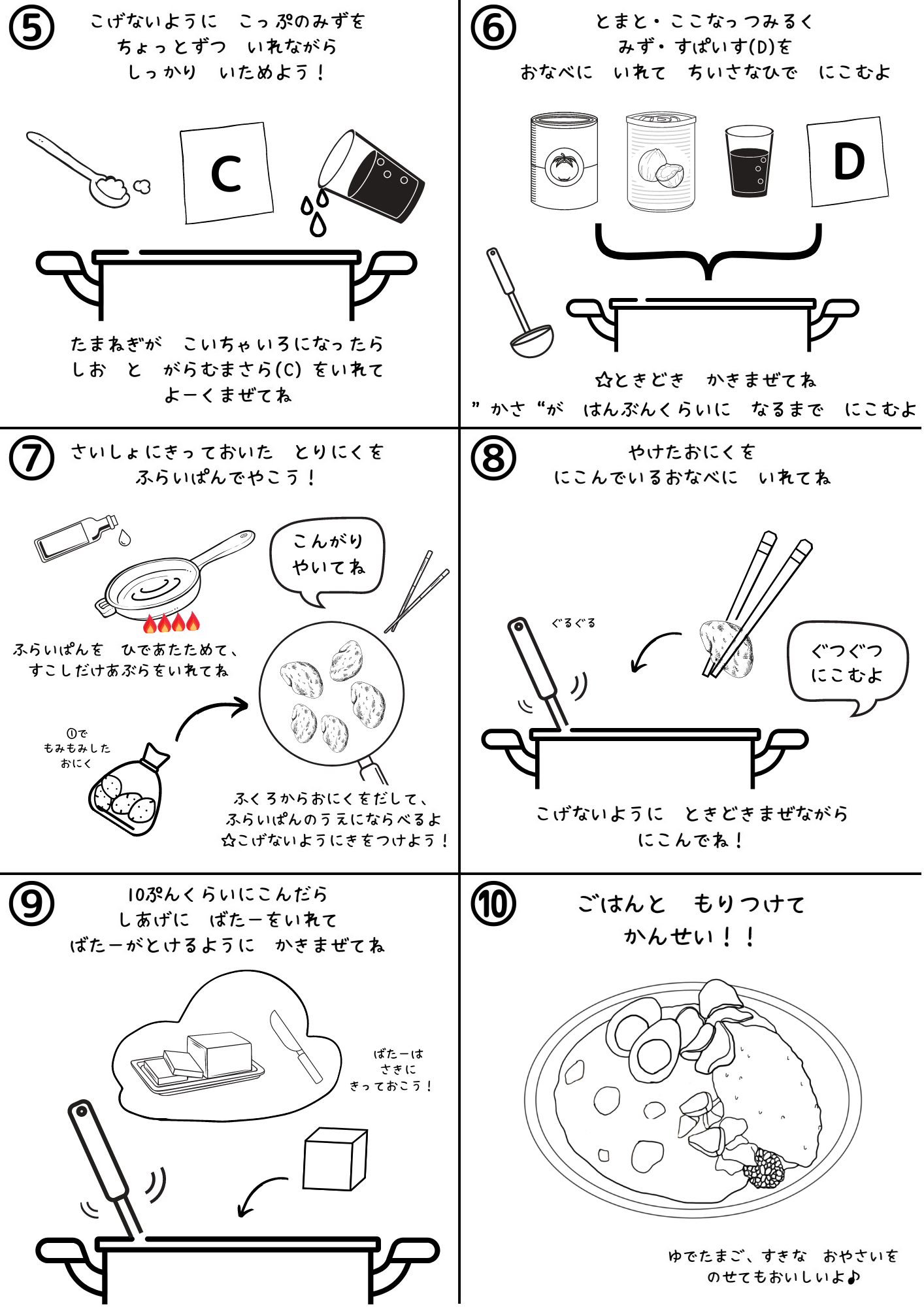 食育補助アイテム お子さま用のイラスト説明書付きスパイスキット バターチキンカレー 甘口 Curry Plant Online