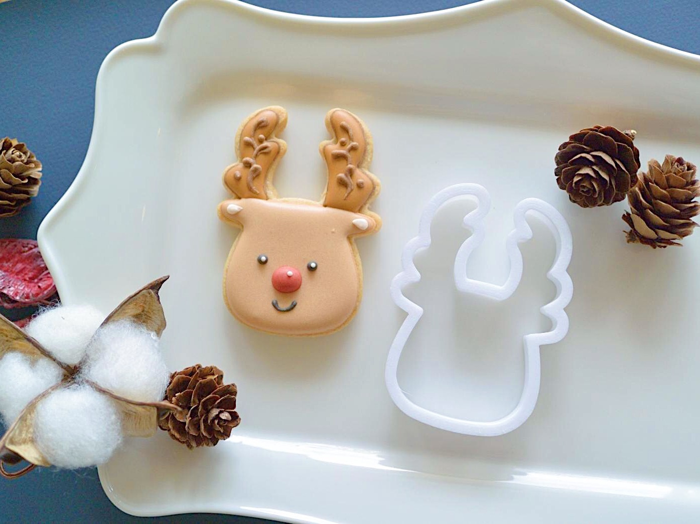 トナカイのお顔 Reindeer Face クッキーカッター Cookie Cutter Mgodis