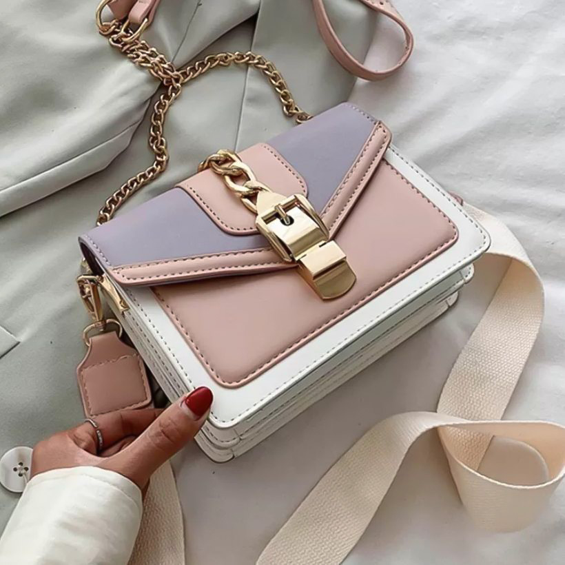 送料無料 高見え お洒落 ショルダー バッグ Pu スクエア パステル 斜め掛け デート 女子会 カジュアル Lamitte Deco トレンド 韓国ファッション ショップ