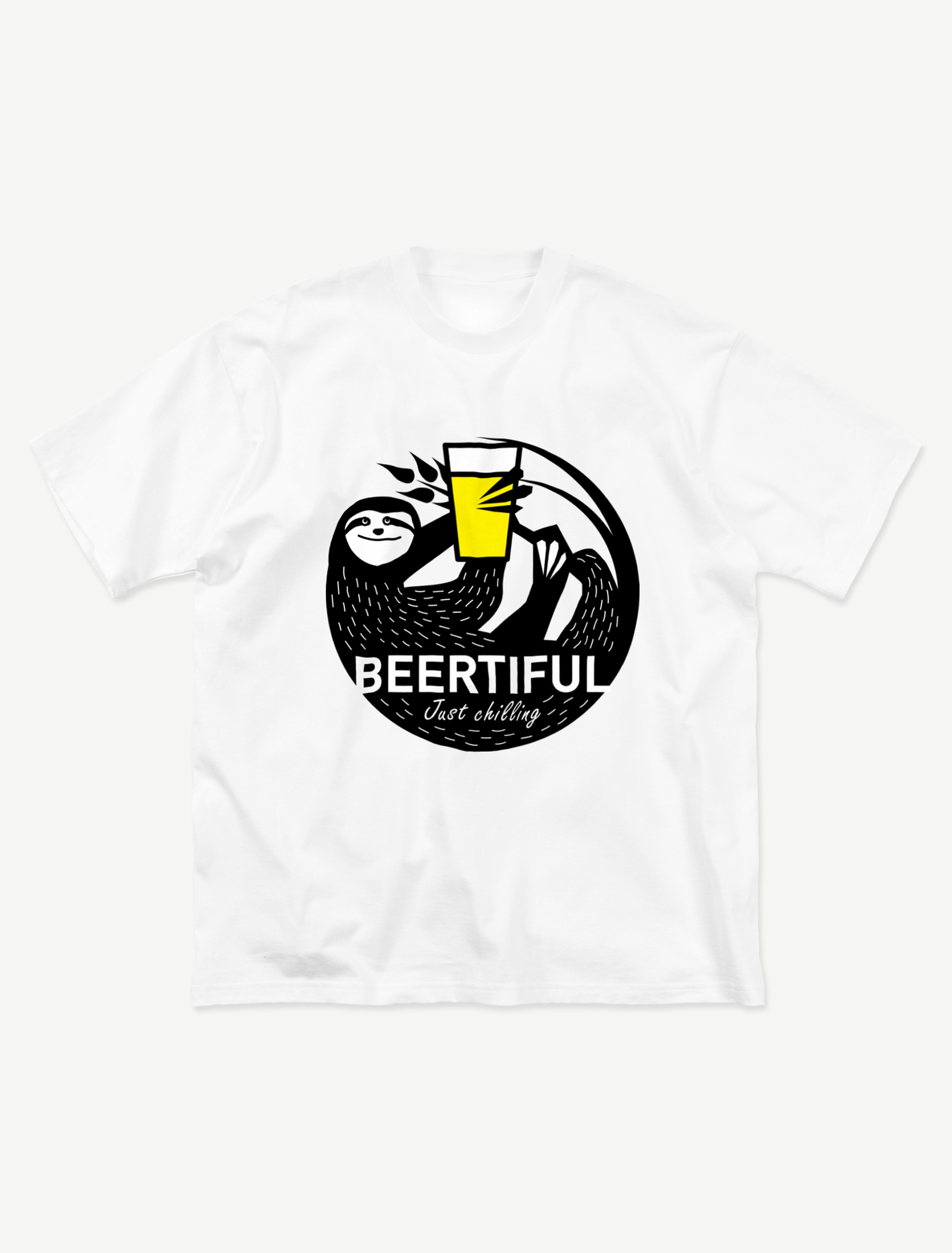 ナマケモノ ビッグシルエットtシャツ Beertiful ビアティフル ビールグッズ ビール情報の専門サイト