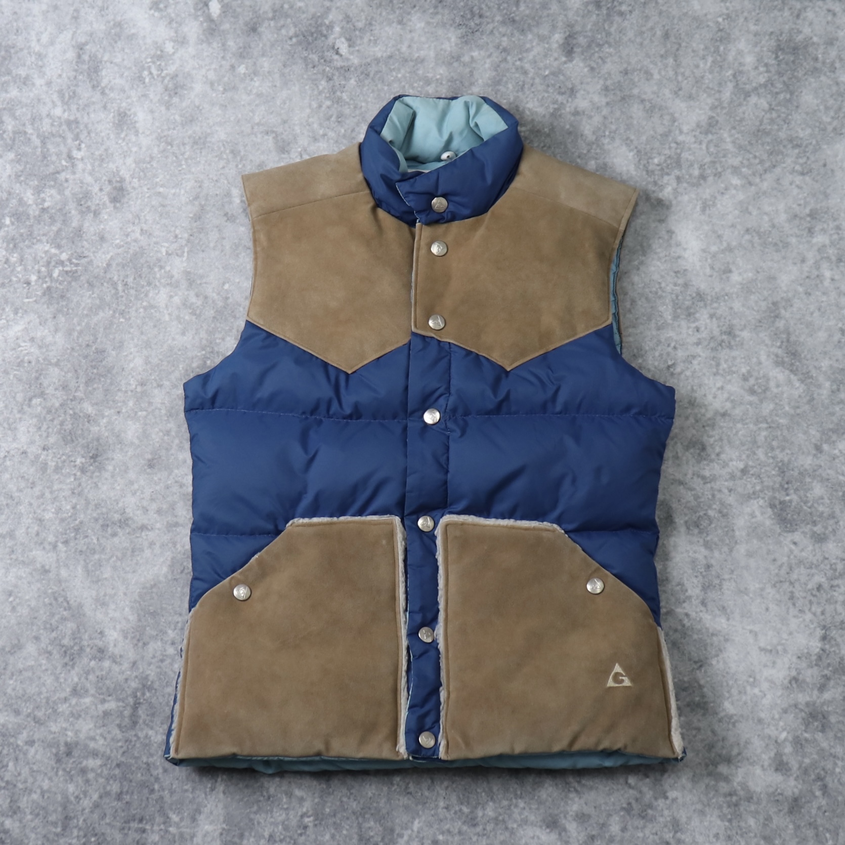 80 S Gerry Down Vest 80年代 ジェリー ダウンベスト ウエスタンヨーク アウトドア アルパイン スエード切り替え スウェード Made In U S A 古着 A567 Roger S Vintage Used Clothing ロジャース