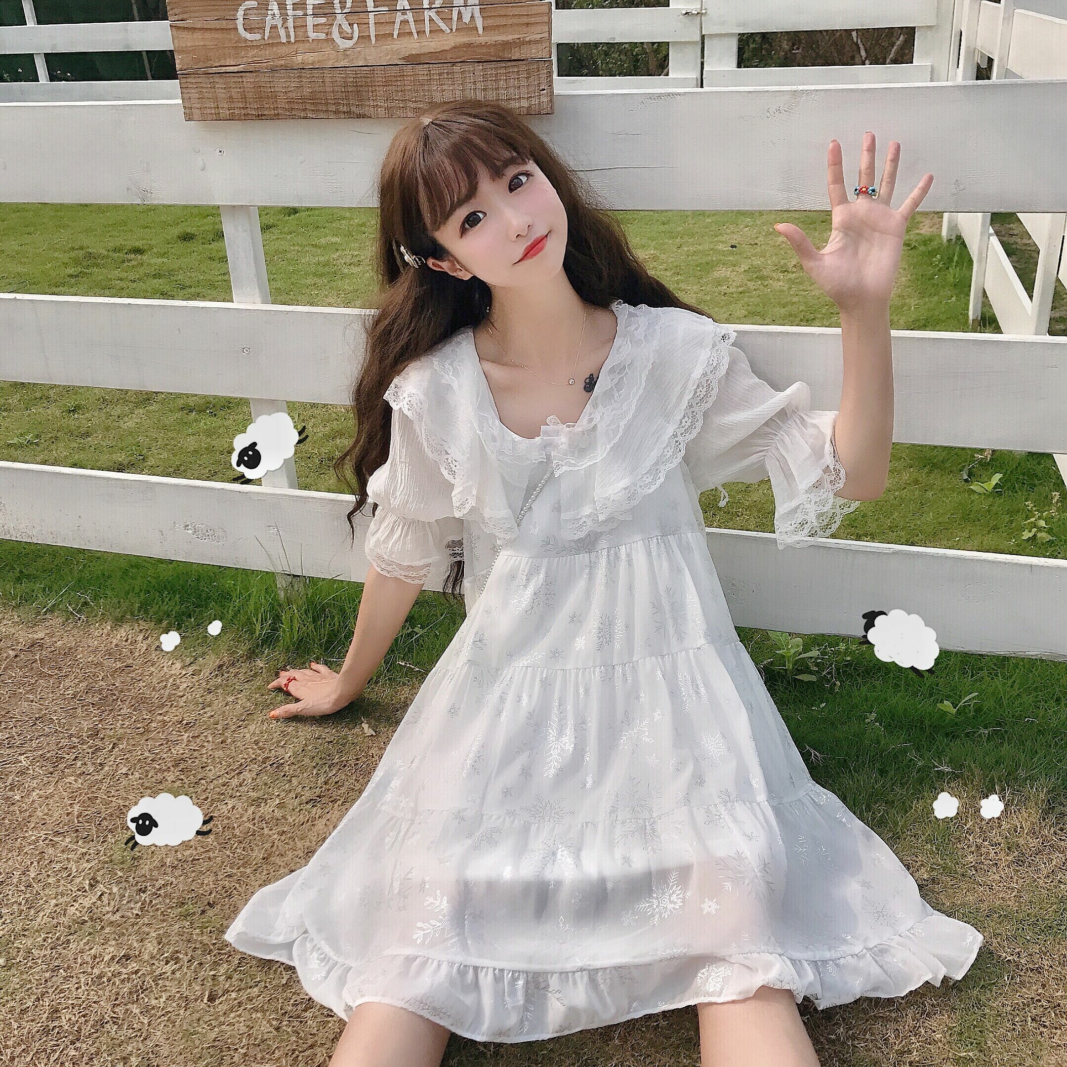 国内正規品 ガーリー フレア ワンピース フリル 長袖 膝丈 韓国 ティアード お買い求めしやすい価格 Studenjoy Com 国内正規品 ガーリー フレア ワンピース フリル 長袖 膝丈 韓国 ティアード お買い求めしやすい価格 Studenjoy Com