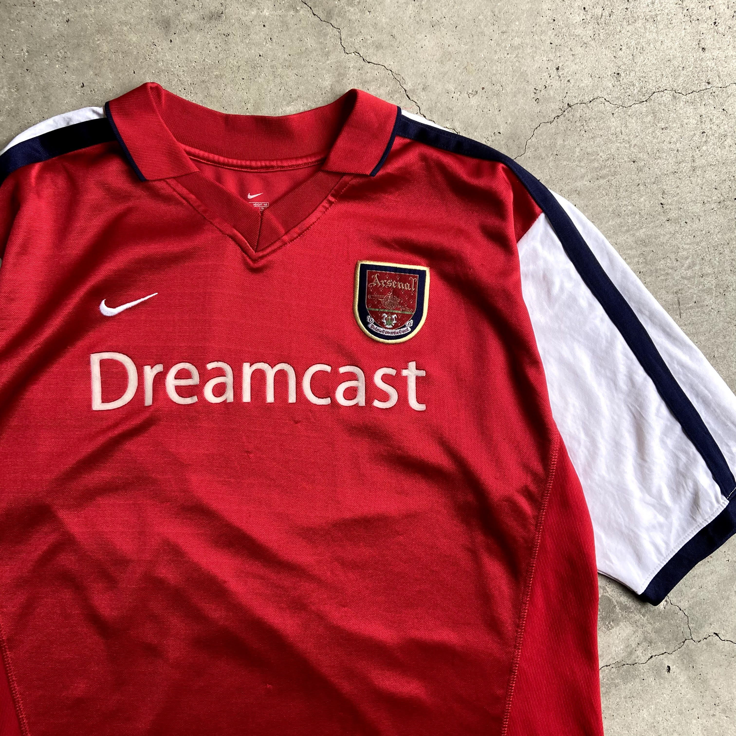 英国製 Nike ナイキ Arsenal Fc アーセナル サッカーシャツ メンズxl 古着 レプリカユニフォーム レッド 赤色 ホワイト 白 ネイビー 紺色 ゲームシャツ Cave 古着屋 公式 古着通販サイト