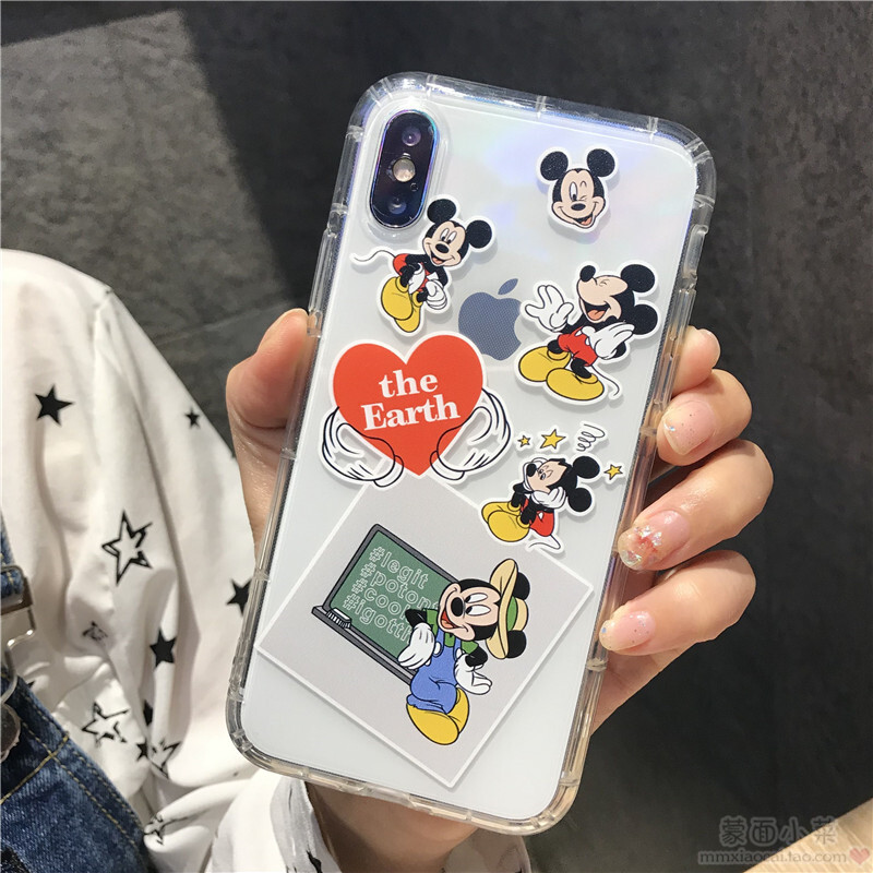 ａ Disney ミッキー ステッカー風iphoneケース Smarket
