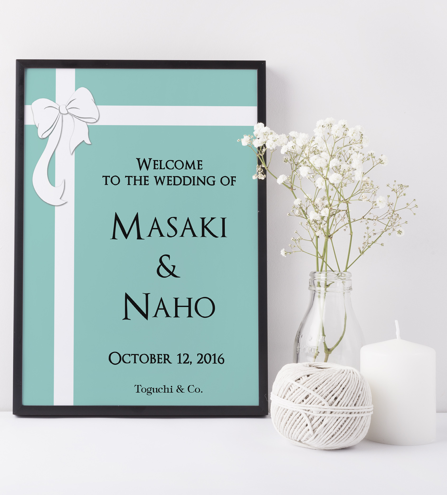 ティファニーカラーのウェルカムボード Tiffany 結婚式 インテリア 結婚祝い ギフト Diy Store Pbw