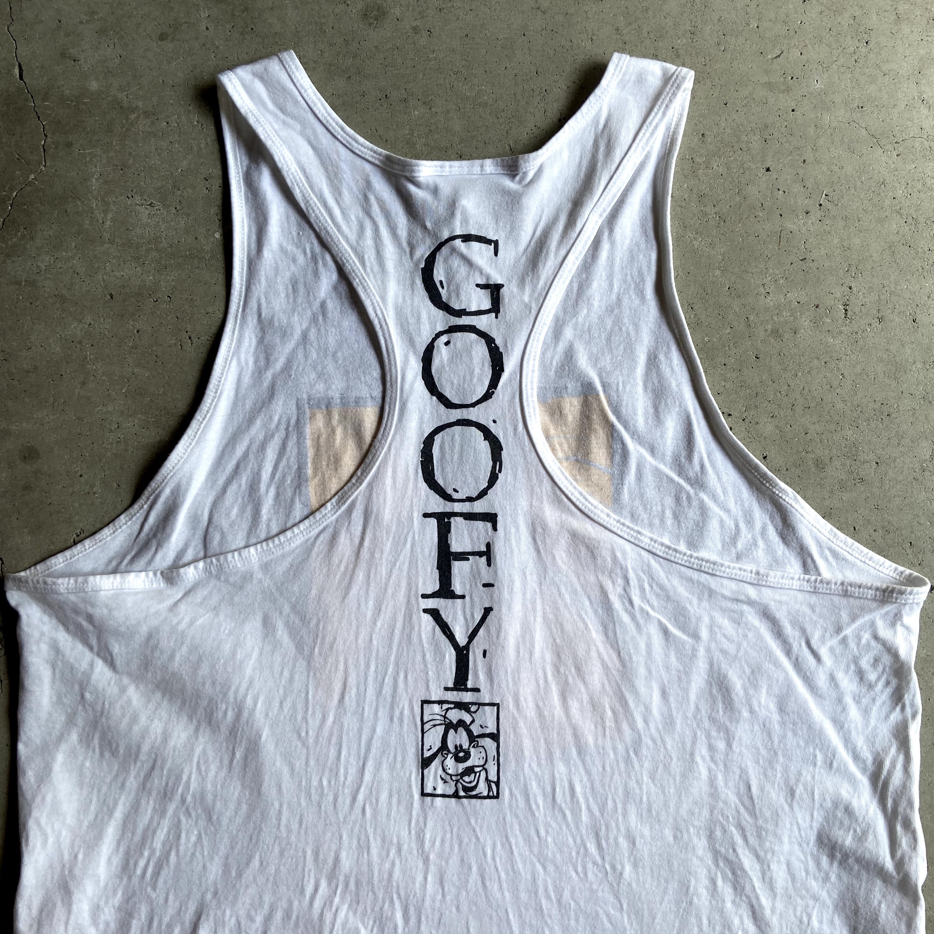90年代 Usa製 ディズニー グーフィー キャラクタープリント タンクトップ メンズxl レディース 古着 Disney Originals 90s ビンテージ ヴィンテージ ホワイト 白 Tシャツ Sa Cave 古着屋 公式 古着通販サイト 夏物最大50 Off開催中