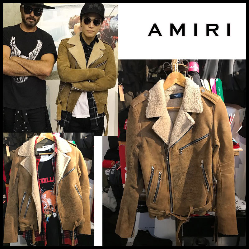 新品 Amiri Shearling Biker Jacket アミリ ラム レザーシャーリング ボア ムートン ライダース Sohoo 新品 Amiri Shearling Biker Jacket アミリ ラム レザーシャーリング ボア ムートン ライダース Sohoo